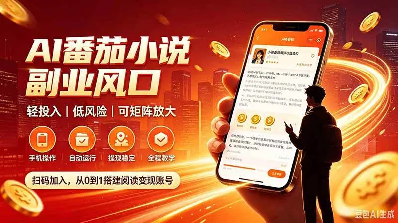 （20277期）AI番茄全自动挂机｜24小时躺赚副业，轻投入|低风险|可矩阵放大